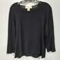 Women's Norton Black Silk Long Sleeve Blouse Size L image number 1