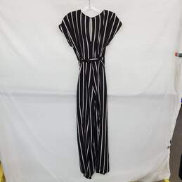 Lush Black Striped Belted Jumpsuit WM Size S alternative image