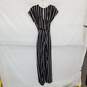Lush Black Striped Belted Jumpsuit WM Size S image number 2