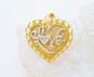 10K Two Tone Gold Love Always In My Heart Pendant 1.6g image number 2