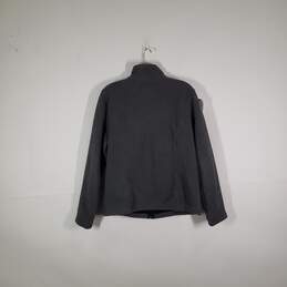 Womens Fleece Zipper Pockets Long Sleeve Mock Neck Full Zip Jacket Size Medium alternative image
