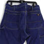 Mens Blue Denim Medium Wash Straight Leg Carpenter Jeans Size 38X30 image number 4