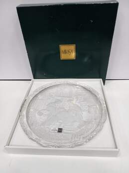 Mikasa Nativity Crystal Frosted Glass Decorative Plate IOB