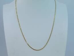 14K Yellow Gold Twisted Chain Necklace 2.4g alternative image