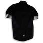 NWT Womens Black White Short Sleeve Stand Collar Cycling Shirt Sz L image number 2