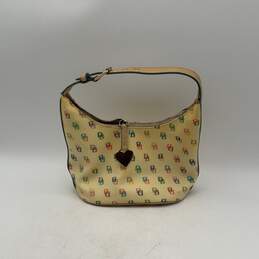 Dooney & Bourke Womens Multicolor Signature Print Zipper Bucket Bag Purse alternative image
