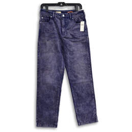 NWT Mens Blue Denim Medium Wash 5-Pocket Design Straight Leg Jeans Size 28