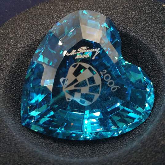 Swarovski Crystal Faceted Heart Paper Weight Crystal Tattoo W/Box 50.4g W / White Paper image number 4