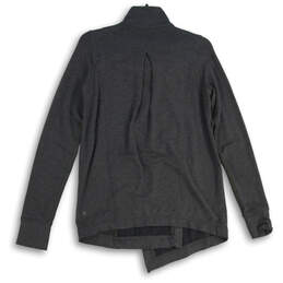 Womens Gray Pocket Long Sleeve Stretch Belle Wrap Pullover Jacket Size 6 alternative image