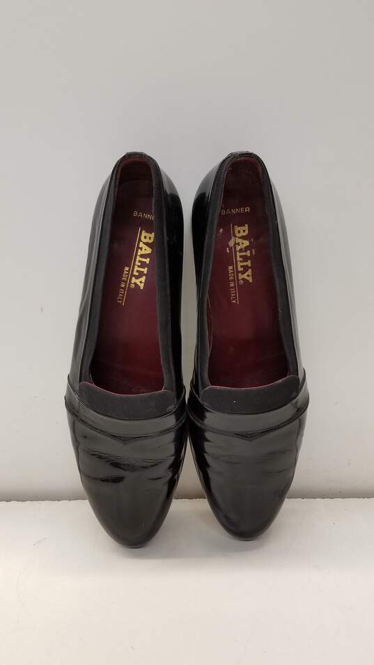 BALLY Italy Black Patent Leather Slip On Loafers Shoes Men's Size 12 M image number 6