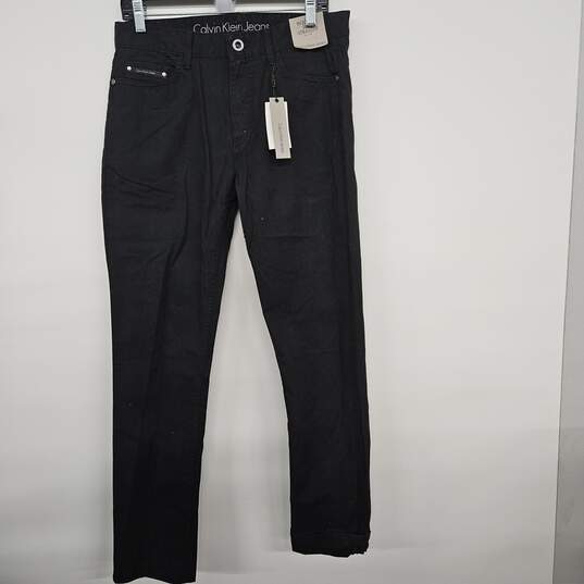 Black Slim Straight Jeans image number 4