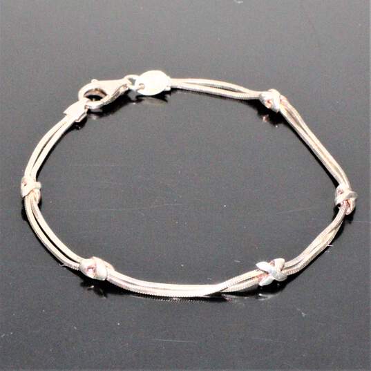 Artisan Sterling Silver Chain Bracelet (7.0in) - 4.51g image number 3