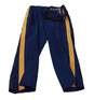 Mens Navy Blue Flat Front Straight Leg Trouser Pants Size 36S image number 1