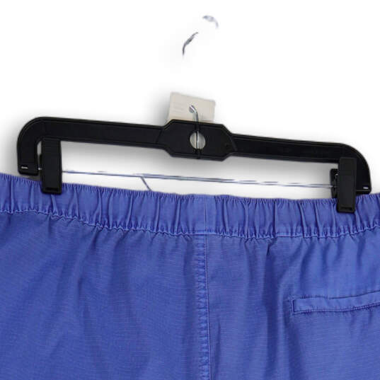 NWT Mens Blue Flat Front Elastic Waist Pull-On Dock Sweat Shorts Size 3X image number 4