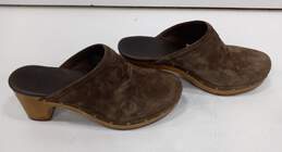 Ugg Brown Suede Mule Clog Heels Size 7