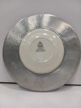 Vintage Triumpn Limoges Farberware Wrought Aluminum & Ceramic Plate Platter alternative image