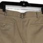 NWT Mens Tan Flat Front Slash Pocket Golf Chino Shorts Size 36 image number 4