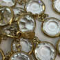 Designer Swarovski Gold-Tone Clear Crystal Cut Stone Link Chain Necklace image number 4