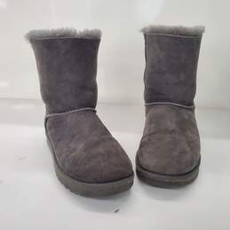 UGG Women's Bailey Bow II Gray Suede Boots Size 7 alternative image
