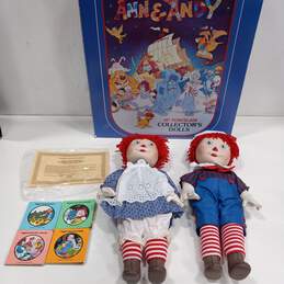 Ideal Raggedy Ann & Andy Vintage 1978 Porcelain Collector's Dolls - IOB
