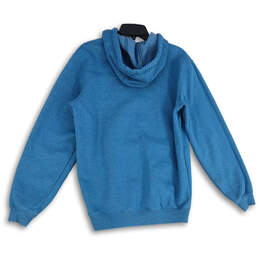Womens Blue Kangaroo Pocket Long Sleeve Pullover Hoodie Size Small alternative image