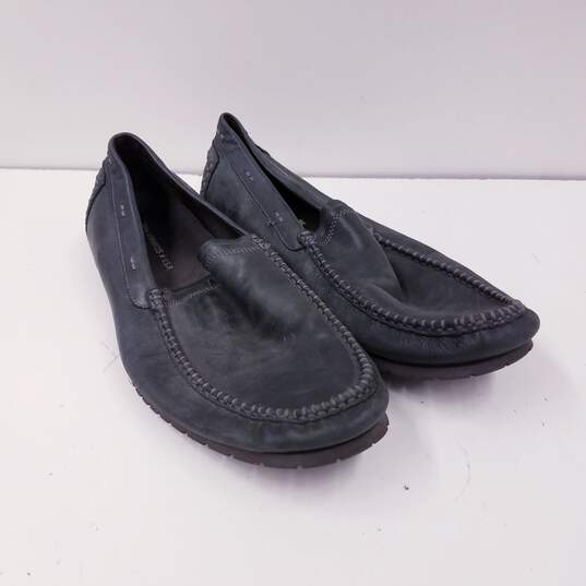 John Varvatos Black Leather Loafers Shoes Men's Size 12 M image number 3
