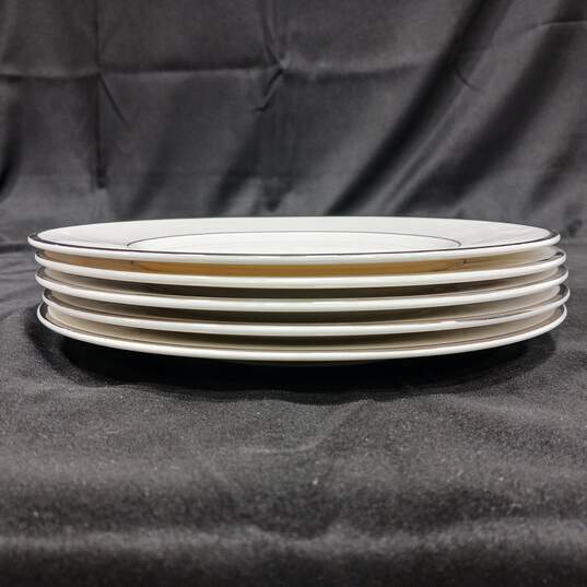 5 Piece Set of White Mikasa Salad Plate image number 3