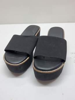 Dirty Laundry Black Platform Sandal Slides