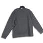 Womens Gray Crew Neck Front Pockets Long Sleeve Pullover Sweatshirt Size L image number 2
