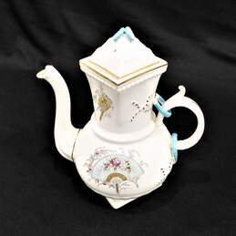 ATQ Sampson Bridgwood & Son Coffee Teapot W/ 4 Square Teacups alternative image