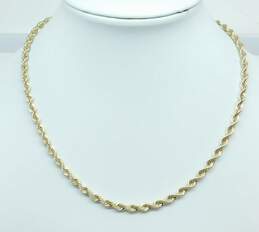 Fancy 14k Yellow Gold Rope Chain Necklace 19.7g alternative image