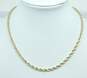 Fancy 14k Yellow Gold Rope Chain Necklace 19.7g image number 2