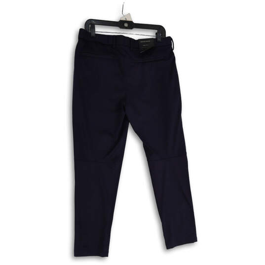 NWT Mens Navy Blue Flat Front Slash Pockets Chino Pants Size 33X30 image number 2