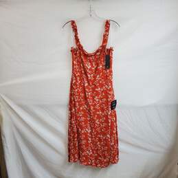 Lulus Burnt Orange Floral Patterned Sleeveless Dress WM Size L NWT alternative image