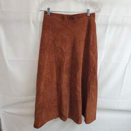 Phoenix USA Frontier Collection Genuine Pig Long Suede Skirt Size 11/12