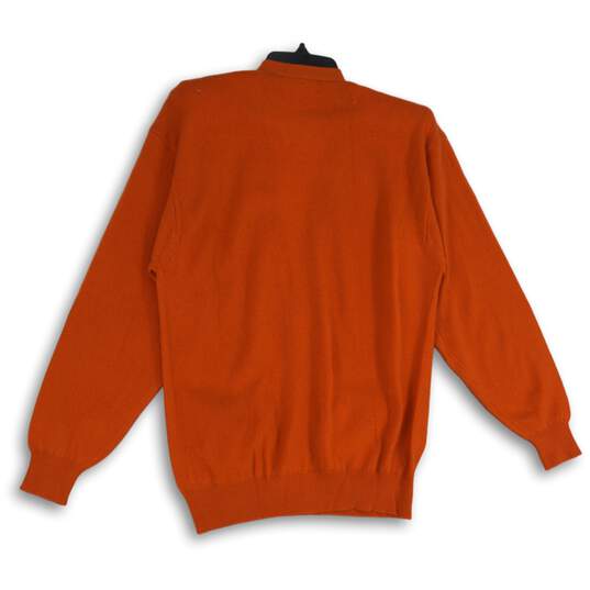 NWT Country Shop Womens Orange Knitted Cashmere Cardigan Sweater Sz L image number 2
