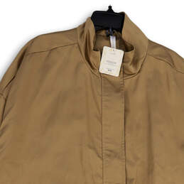 NWT Womens Brown Long Sleeve Mock Neck Full-Zip Utility Jacket Size 4X alternative image