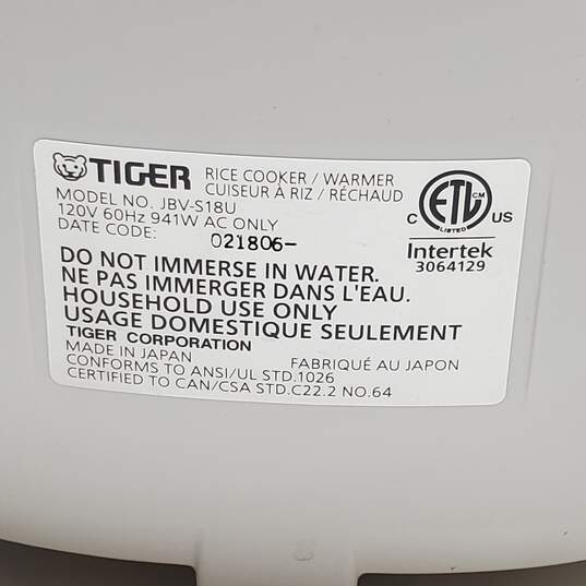 Tiger JBV-S18U Tacook Ricecooker Untested P/R image number 3
