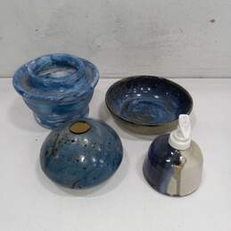 Bundle of Southwestern Style Blue Pottery