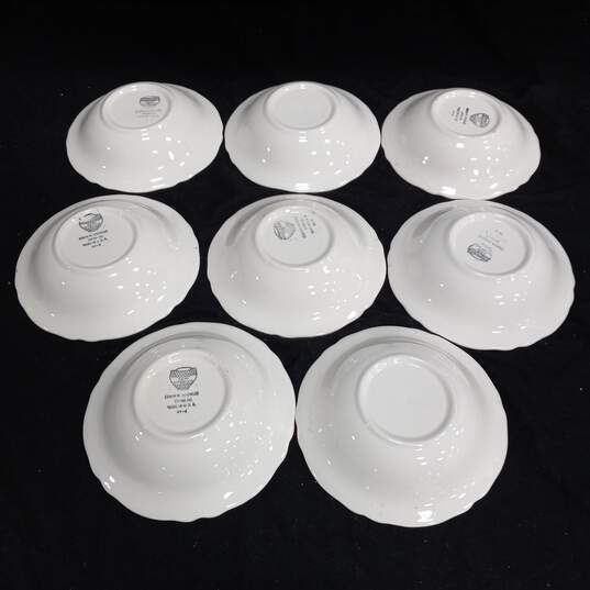 8pc Set of Edwin M. Knowles Semi Vitreous Ice Cream Bowls image number 3