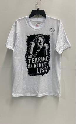 The Room "You're Tearing Me Apart Lisa" White T-Shirt Signed by Tommy Wiseau