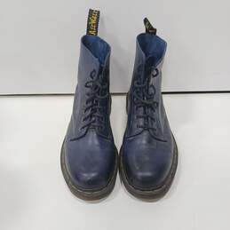 Women's Navy Blue Combat Boots