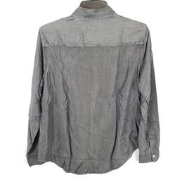 Foxcroft NYC Women Charcoal Button Up Shirt Sz 6 NWT alternative image