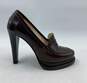 Authentic Giorgio Armani Brown Heeled Loafer W 6 image number 1