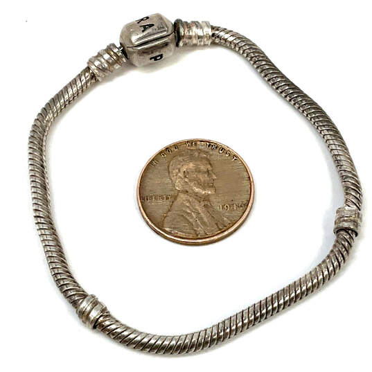 Designer Pandora 925 ALE Sterling Silver Snake Chain Bracelet With Box image number 3