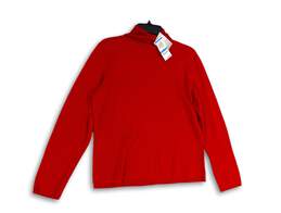 NWT Womens Red Knitted Turtleneck Long Sleeve Pullover Sweater Size XL