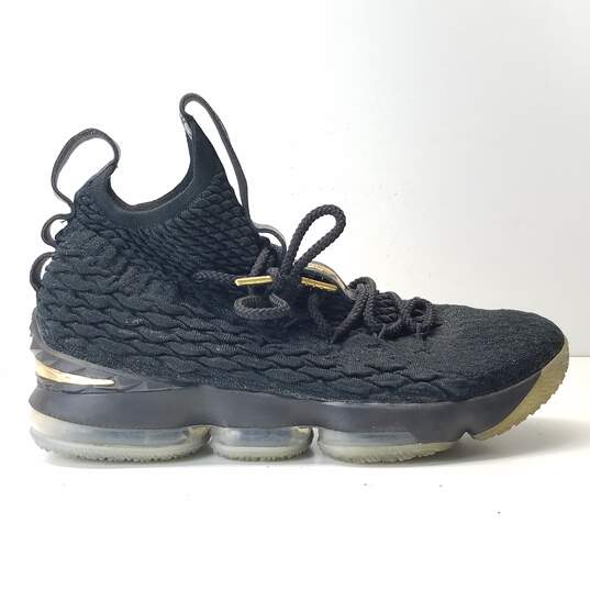 Nike LeBron 15 Black, Gold Sneakers 897648-006 Size 10 image number 1