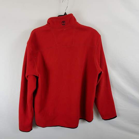 Timberland Men Red Fleece Jacket Sz L image number 4