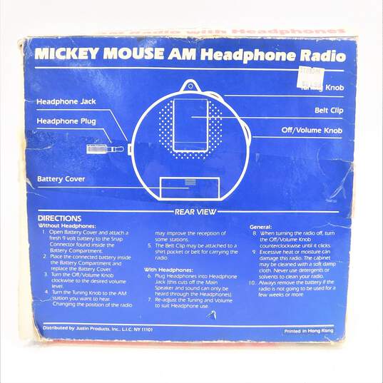 Vintage Mickey Mouse  AM radio with Headphones image number 9