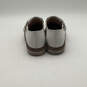 Womens White Leather Buckle Fringe Slip-On Platform Loafer Shoes Size 39 image number 3